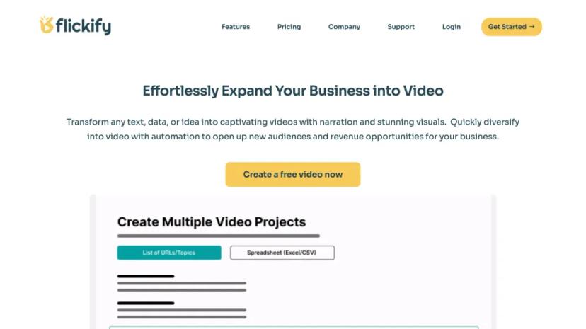 Screenshot of EFFORTLESSLY EXPAND YOUR BUSINESS INTO VIDEO