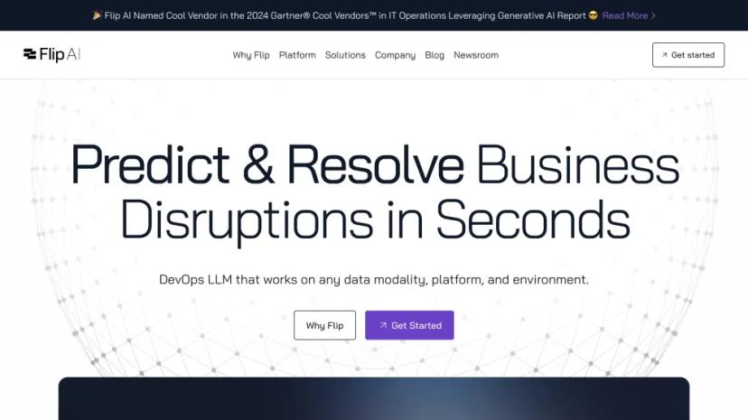 Screenshot of Predict & Resolve Business Disruptions with Flip AI