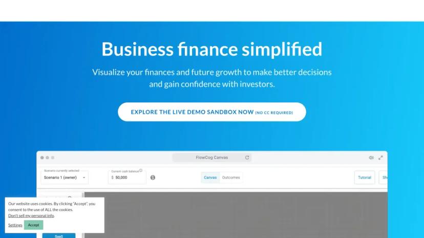 Screenshot of BUSINESS FINANCE SIMPLIFIED