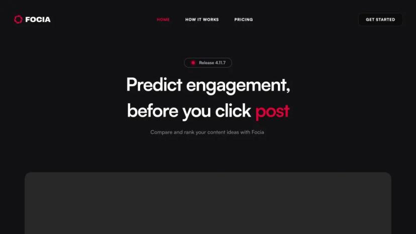 Screenshot of Content Engagement Prediction and Analysis Platform