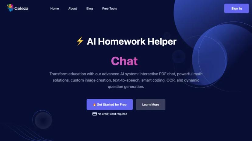 Screenshot of AI Homework Helper