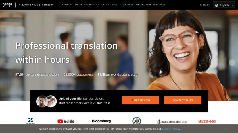 Screenshot of Professional Translation Services With Fast Turnaround