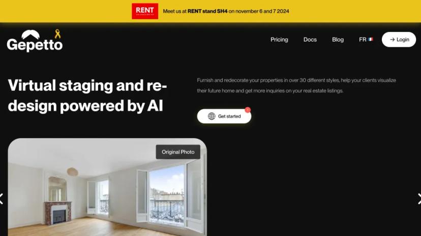 Screenshot of AI-Powered Virtual Staging and Interior Redesign