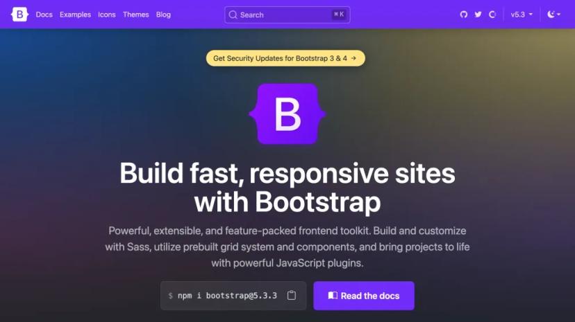 Screenshot of Bootstrap