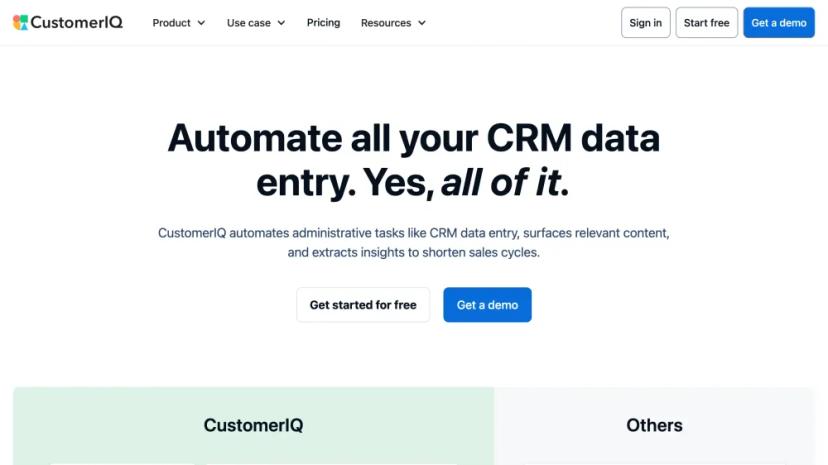 Screenshot of AI-Powered CRM Data Automation and Insights Platform