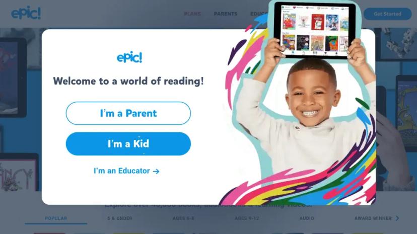 Screenshot of Epic! - Kids' eBook Subscription Service