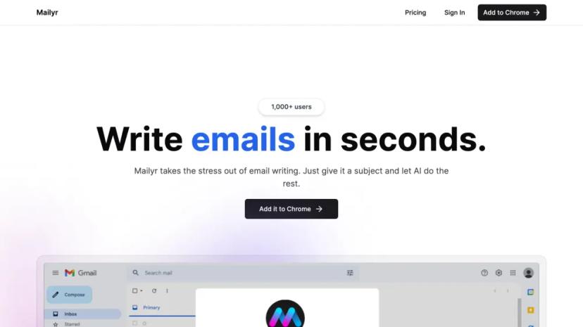 Screenshot of Automated Email Writing with AI