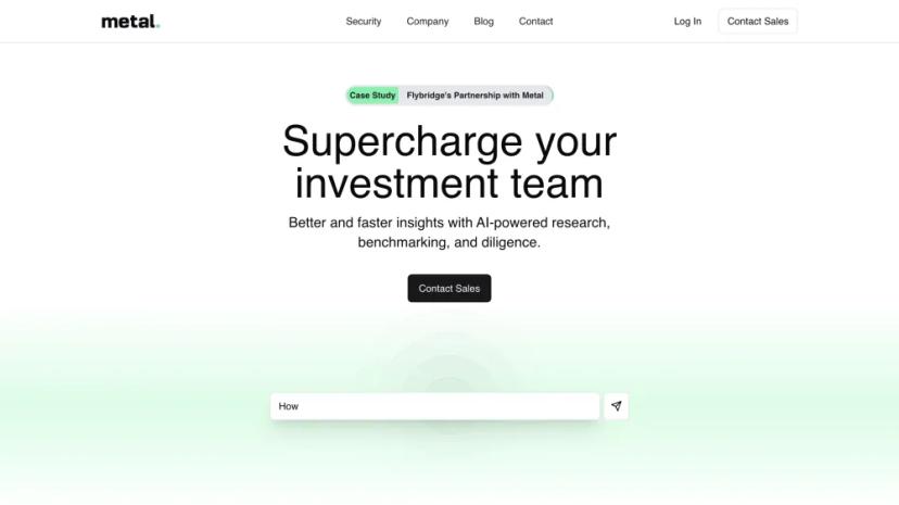 Screenshot of AI Platform for Investment Teams