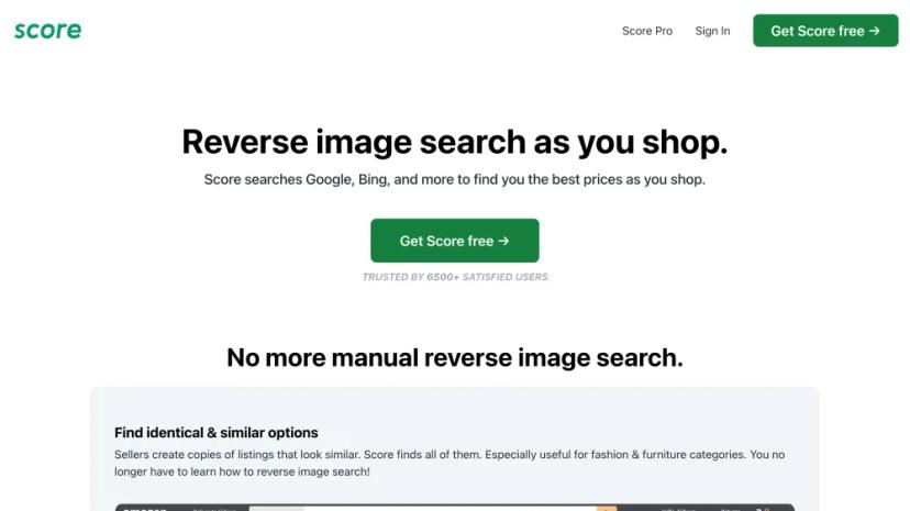 Screenshot of Reverse Image Search as You Shop