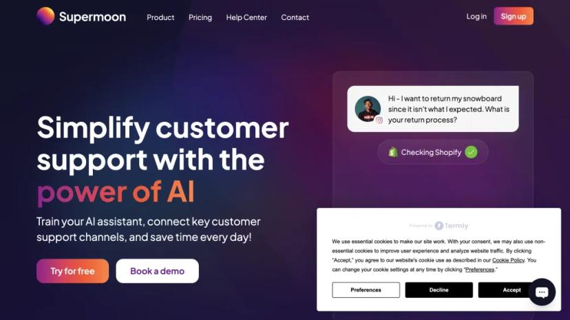 Screenshot of AI-Powered Customer Support Solution