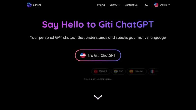 Screenshot of GitiAI: Your AI-Powered Language Assistant