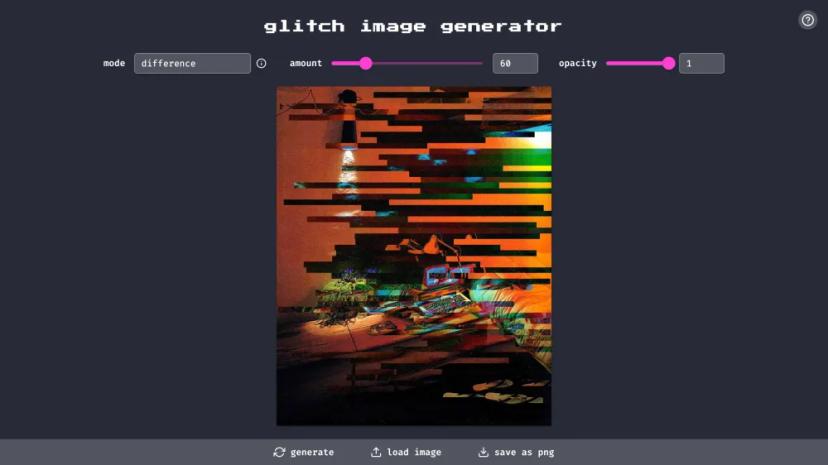 Screenshot of Create Glitch Effect Images with AI