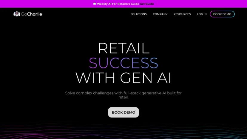 Screenshot of GoCharlie - AI-Powered Retail Solutions