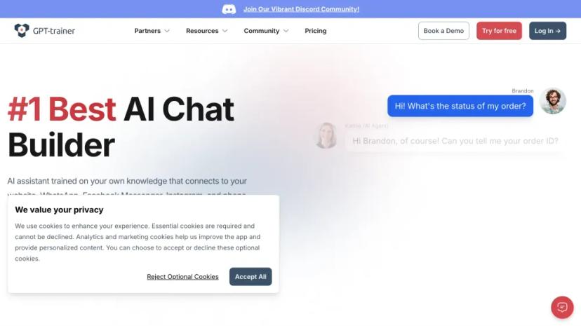 Screenshot of AI Chat Builder