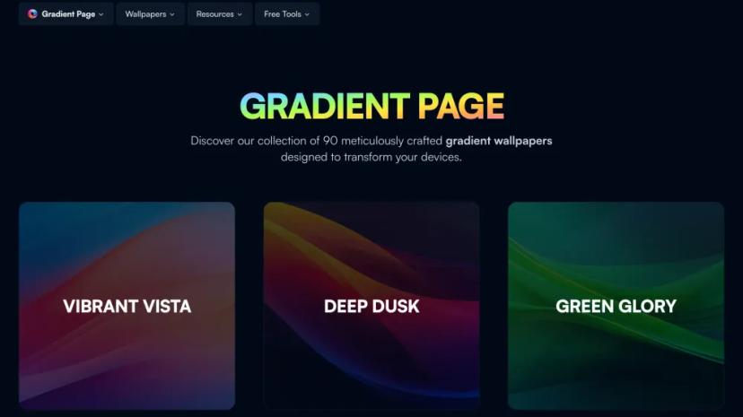 Screenshot of Transform Your Devices with AI-Generated Gradient Wallpapers