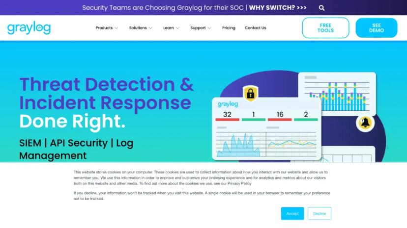 Screenshot of Graylog: Threat Detection & Incident Response Platform