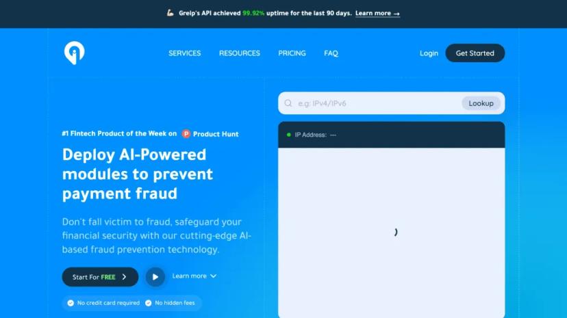 Screenshot of AI-Powered Fraud Prevention Technology