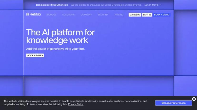 Screenshot of The AI Platform for Knowledge Work