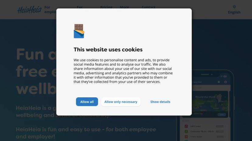 Screenshot of Fun and Hassle-Free Employee Wellbeing Platform