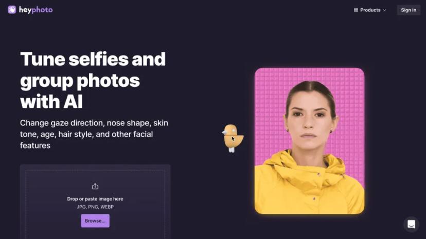 Screenshot of AI-Powered Face Editing Tool