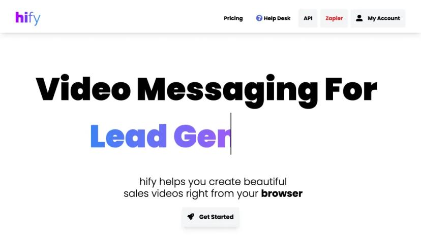 Screenshot of Hify: Your Ultimate Video Messaging Solution for Sales and Lead Generation