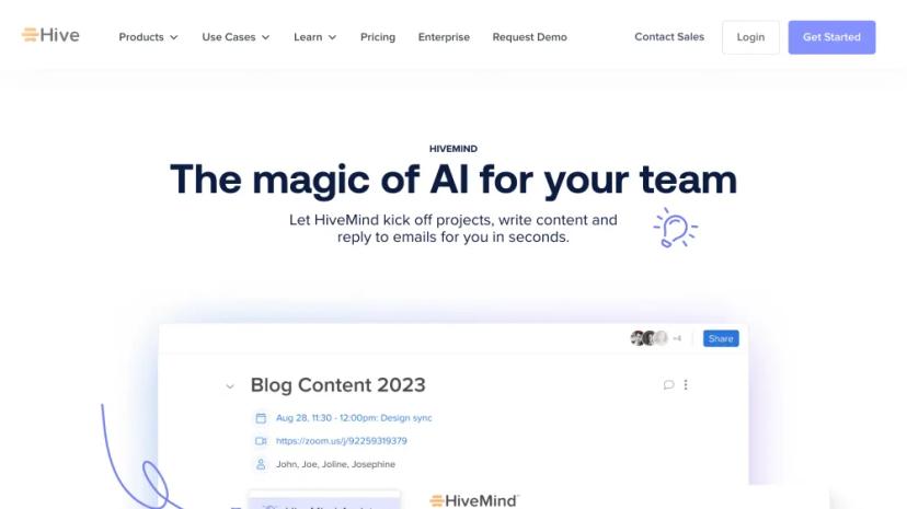 Screenshot of AI-Powered Content Generation and Project Planning