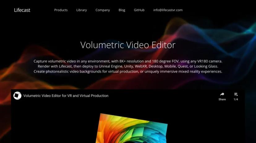 Screenshot of Volumetric Video Editor: Capture, Edit, and Render 8K+ Volumetric Video with Lifecast