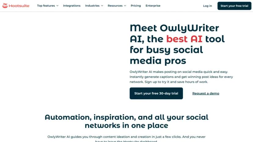 Screenshot of OwlyWriter AI: The Ultimate Social Media Content Generator