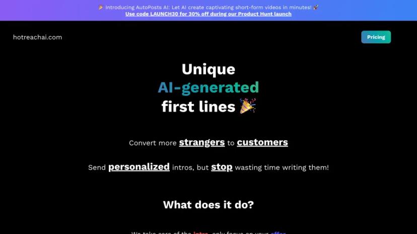 Screenshot of AI-Powered Video Introduction Generator