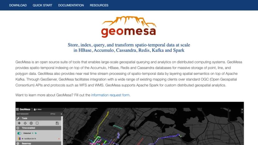 Screenshot of GeoMesa