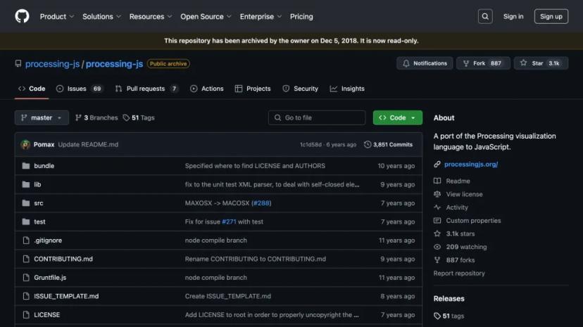 Screenshot of Processing.js: JavaScript Port of the Processing Visualization Language