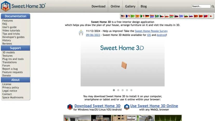 Screenshot of Sweet Home 3D - Interior Design Application