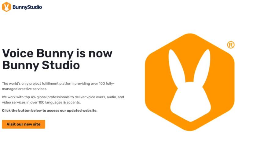 Screenshot of Voice Bunny is now Bunny Studio