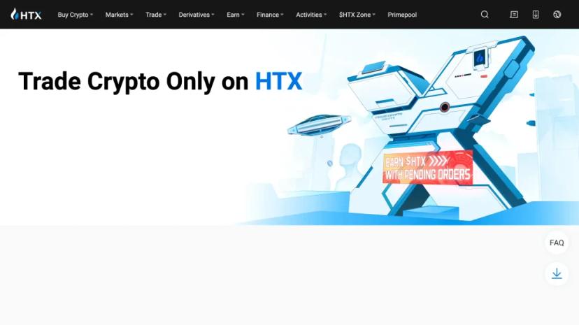 Screenshot of HTX - AI-Powered Cryptocurrency Exchange