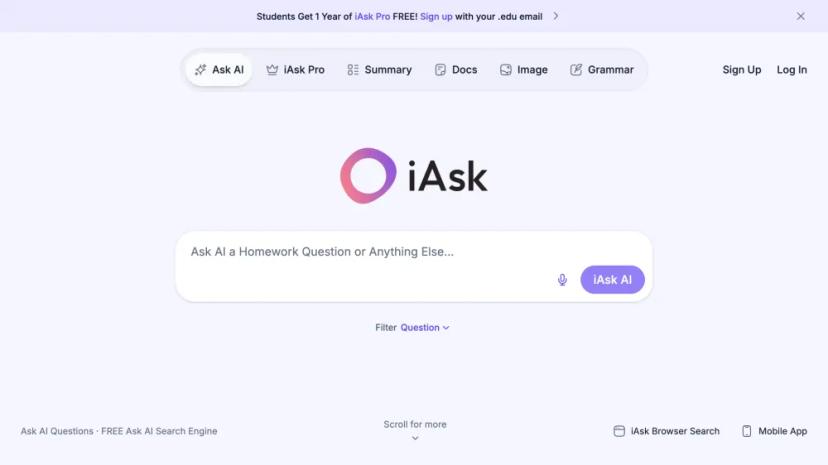 Screenshot of iAsk Pro: The Ultimate AI Search and Productivity Tool