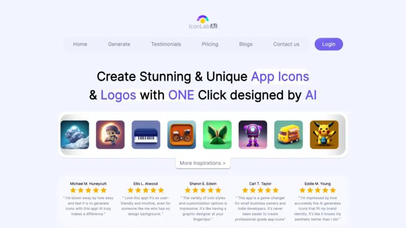 Screenshot of Automated App Icon & Logo Generator