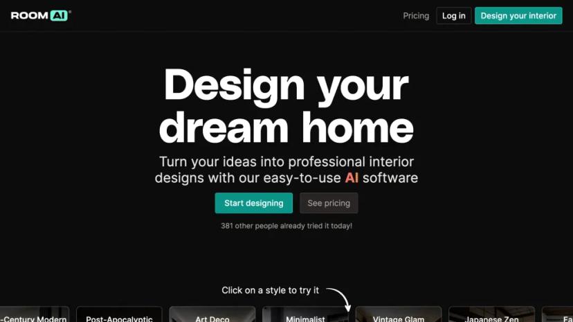 Screenshot of Design Your Dream Home with AI