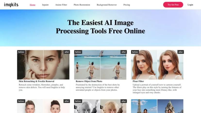 Screenshot of AI Image Processing Tool