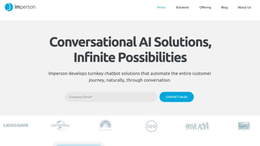 Screenshot of Conversational AI Solutions