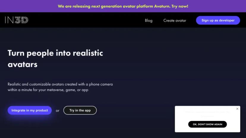 Screenshot of Next Generation Avatar Platform