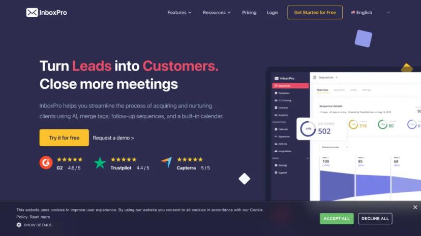 Screenshot of Turn Leads into Customers with AI-Powered Customer Acquisition