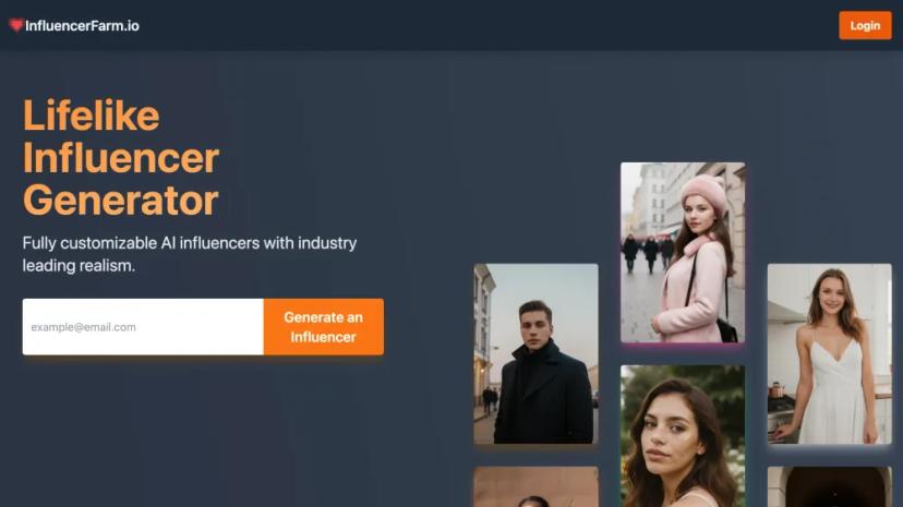 Screenshot of AI Virtual Influencer Generator