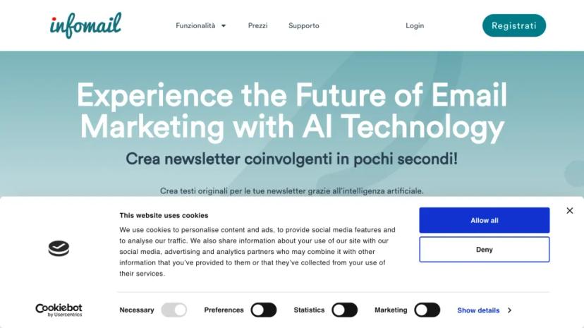 Screenshot of Create Compelling Newsletters with AI Technology