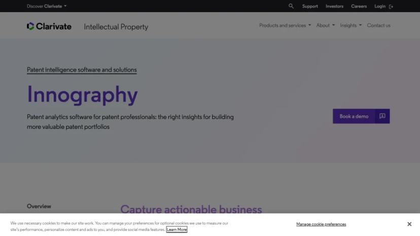 Screenshot of Innography - Patent Analytics Software