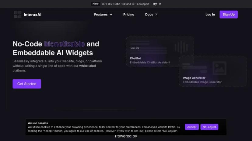 Screenshot of AI Widgets Platform