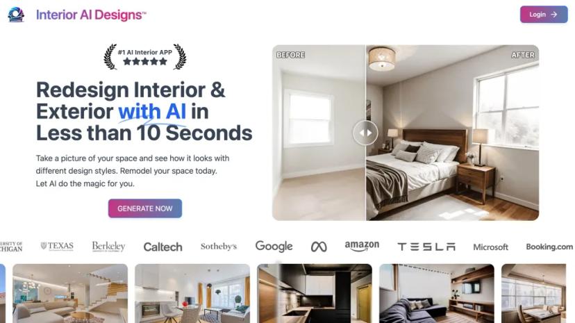 Screenshot of AI Interior Redesign: Transform Your Space with AI-Generated Designs
