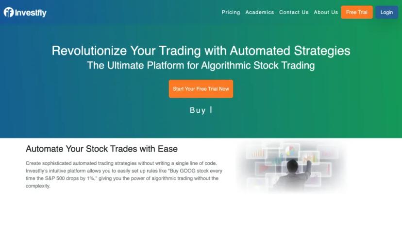 Screenshot of Automate Your Stock Trades with Investfly