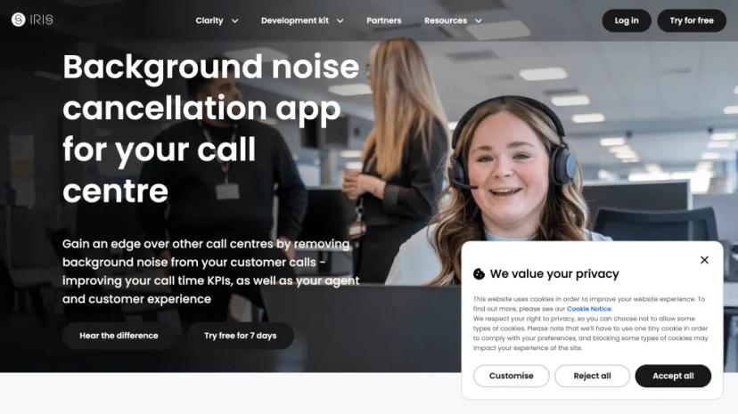 Screenshot of Background Noise Cancellation Solution for Call Centres