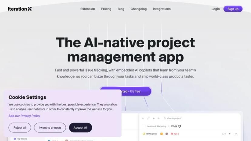 Screenshot of The AI-Native Project Management App