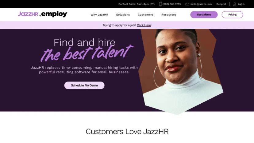 Screenshot of JazzHR - Small Business Recruiting Software